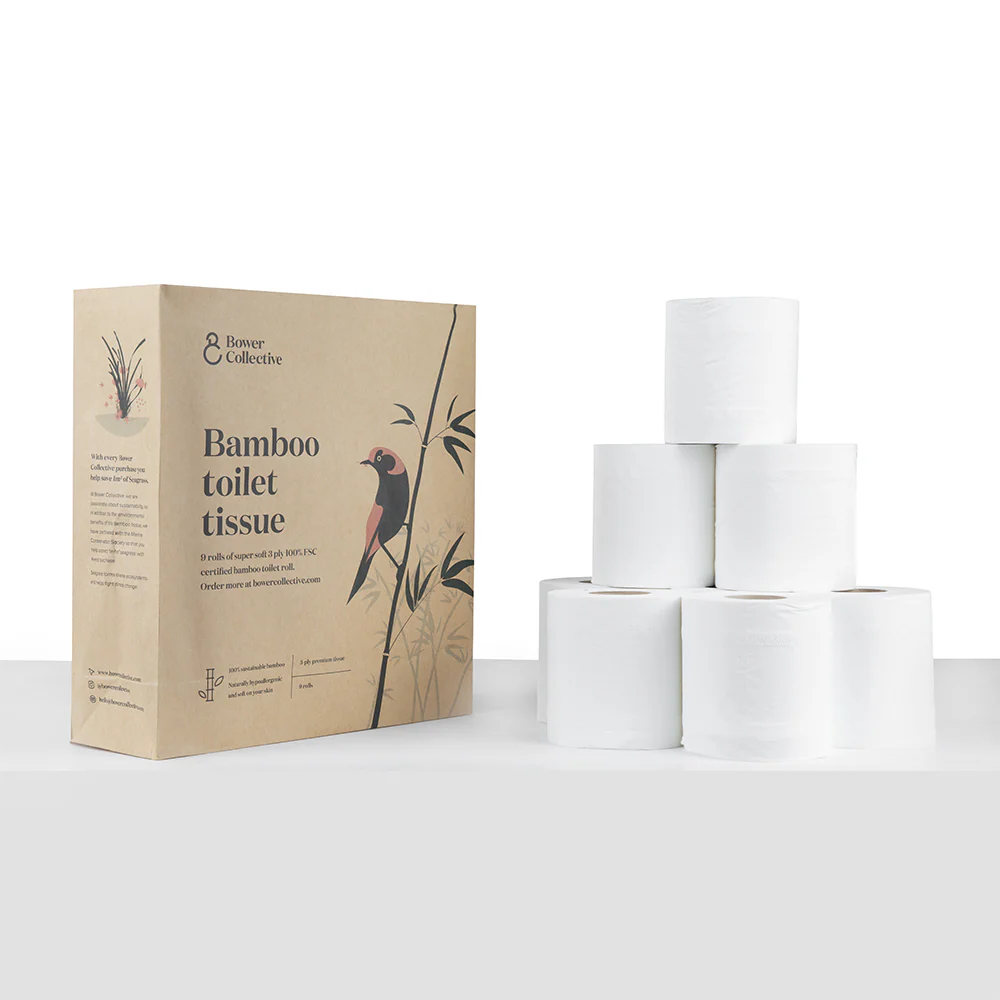Bower Bamboo Toilet Tissue - 9 rolls - Image 7