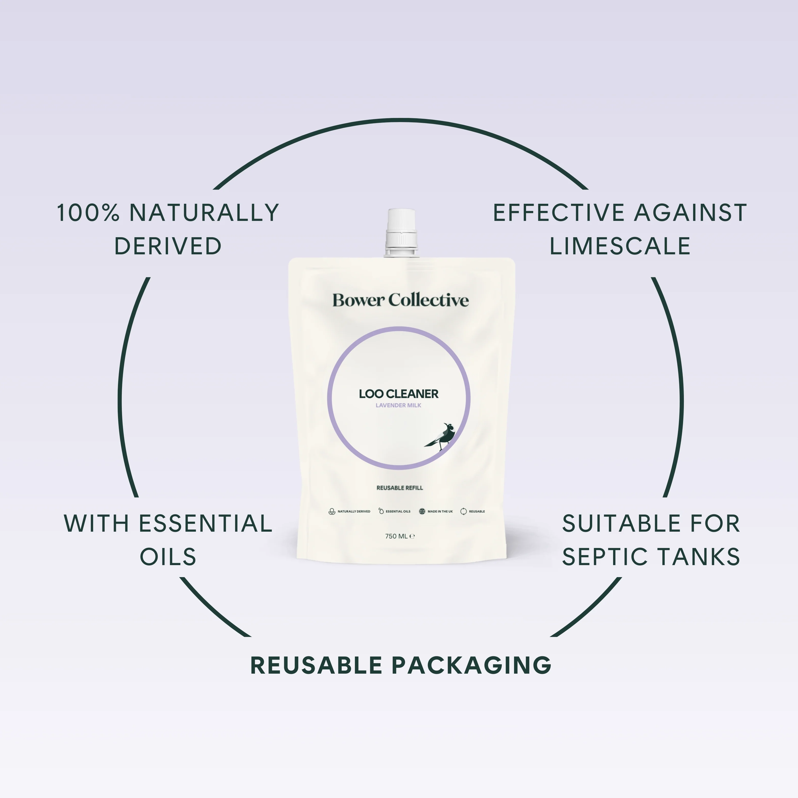 Bower Collective - Loo Cleaner - Lavender Milk - 750ml - Image 3