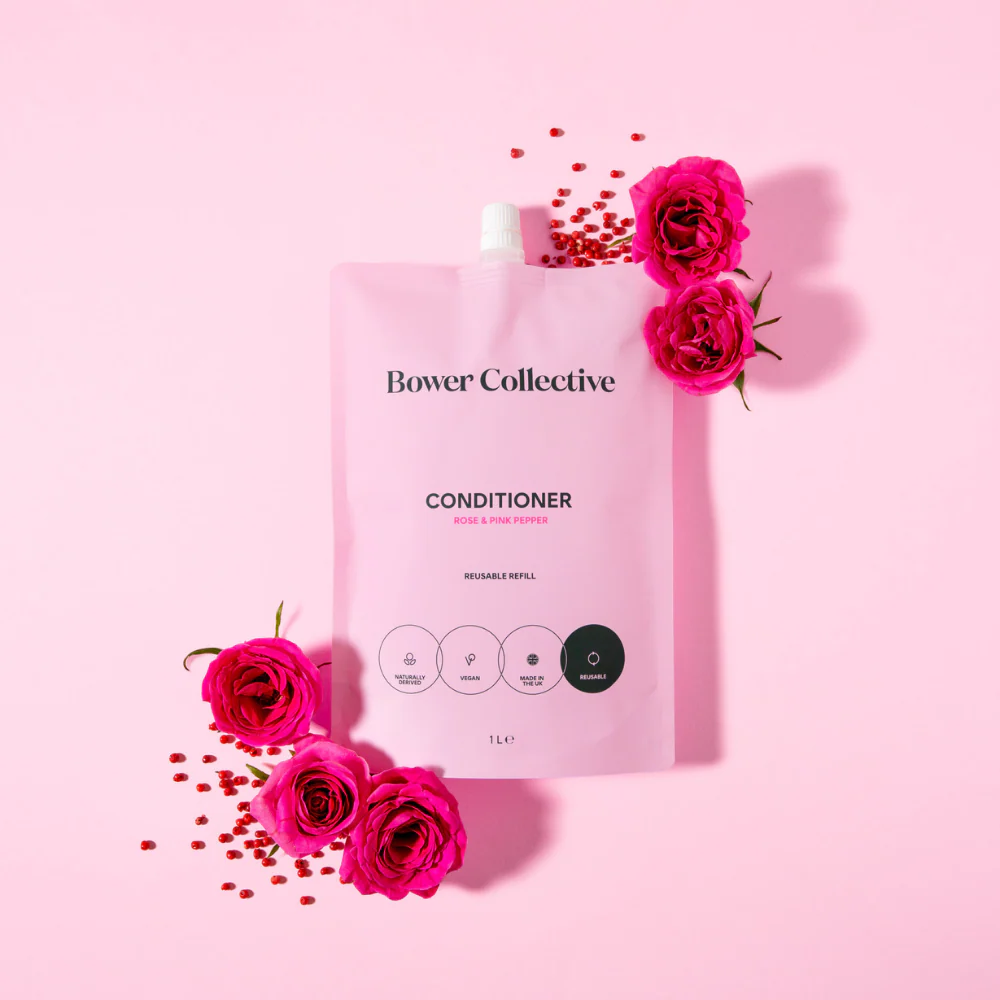 Bower Conditioner Refill - Rose & Pink Pepper 1L - Image 10