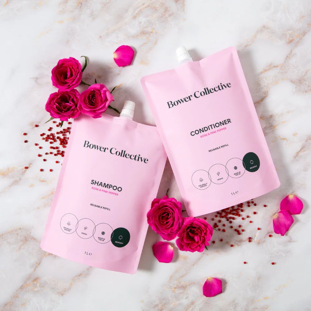 Bower Conditioner Refill - Rose & Pink Pepper 1L - Image 11