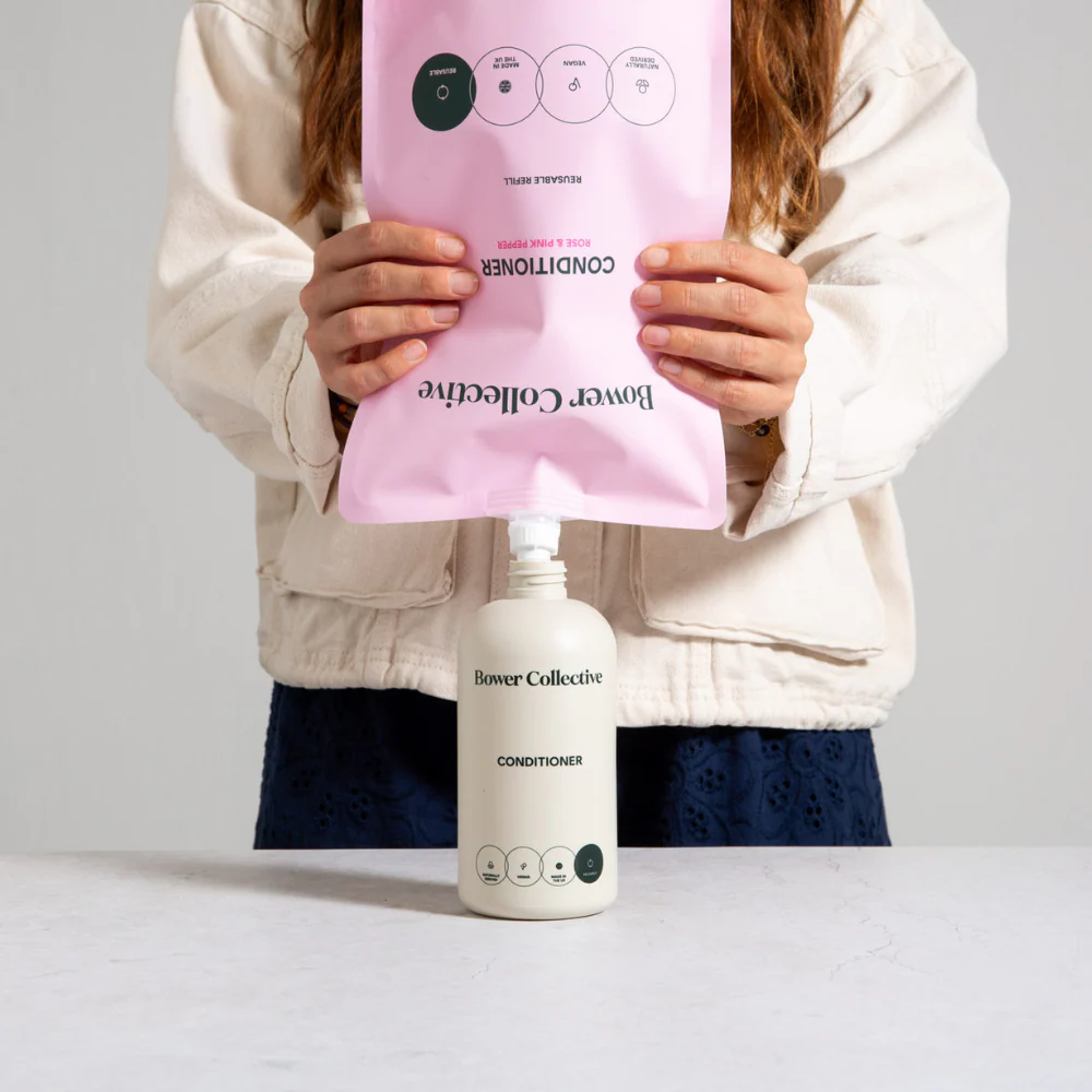 Bower Conditioner Refill - Rose & Pink Pepper 1L - Image 8