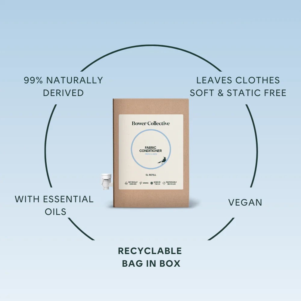 Bower Fabric Conditioner Refill – Fresh Linen - Bag in Box - 5L - Image 3