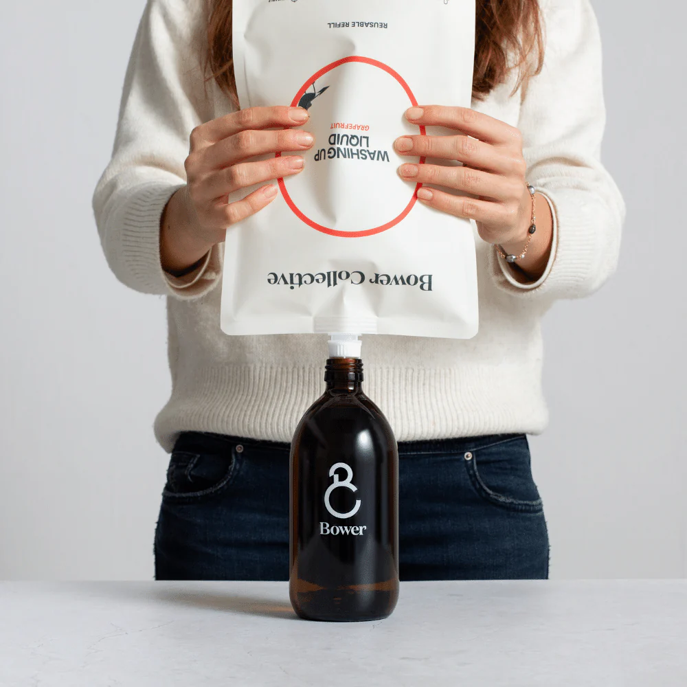 Bower Washing Up Liquid Refill - Fragrance Free 1L - Image 6