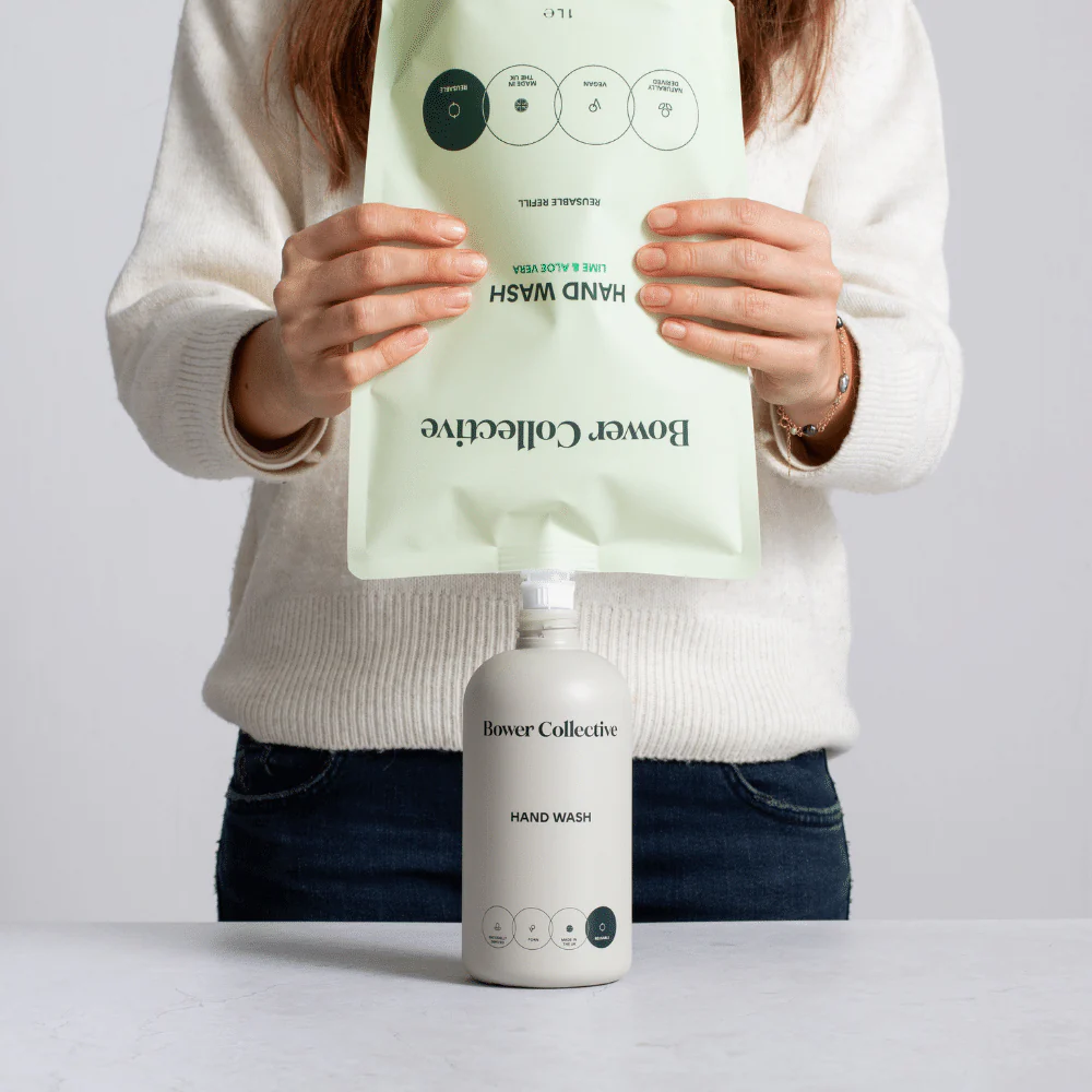 Bower Natural Hand Wash Refill - Lime & Aloe Vera 1L - Image 7
