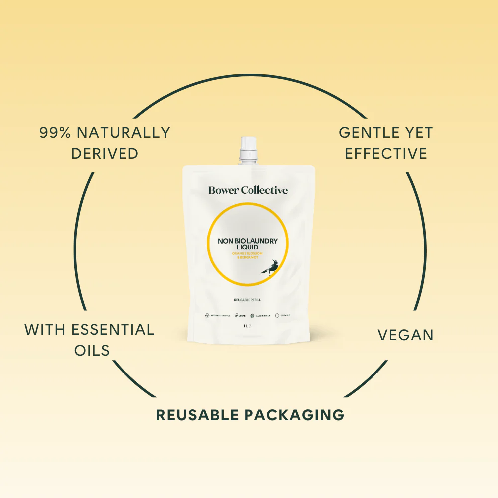 Bower Non-Bio Laundry Liquid - Orange Blossom & Bergamot 1L - Image 3