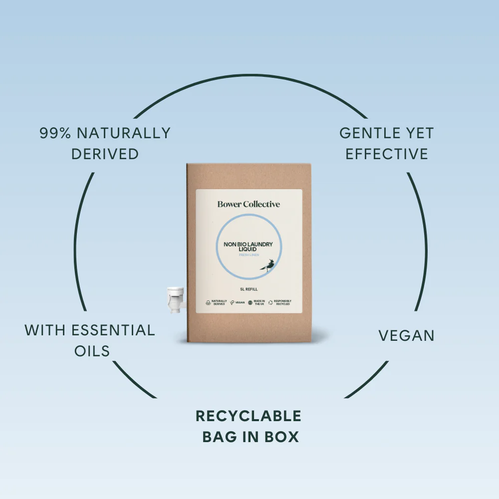 Bower Non-Bio Laundry Liquid Refill – Fresh Linen - Bag in Box - 5L - Image 3