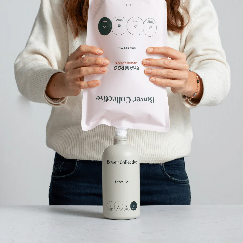Bower Shampoo Refill – Dahlia & Vanilla 1L - Image 7
