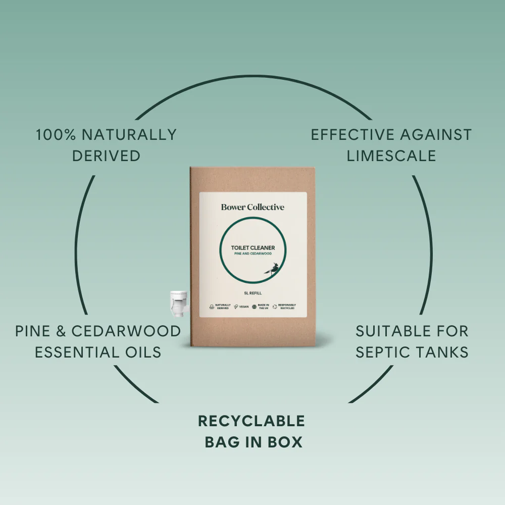 Bower Toilet Cleaner Refill – Pine & Cedarwood - Bag in Box - 5L - Image 3