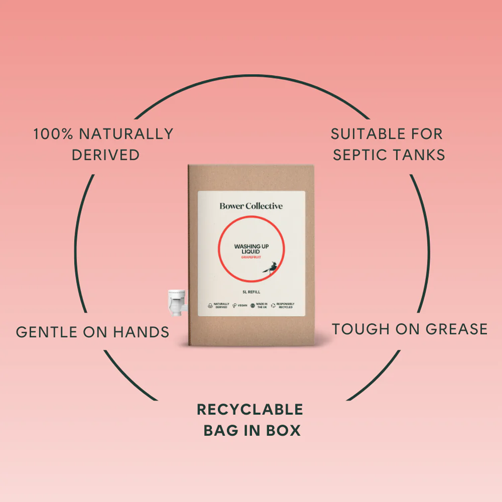 Bower Washing Up Liquid Refill - Grapefruit - Bag in Box - 5L - Image 3