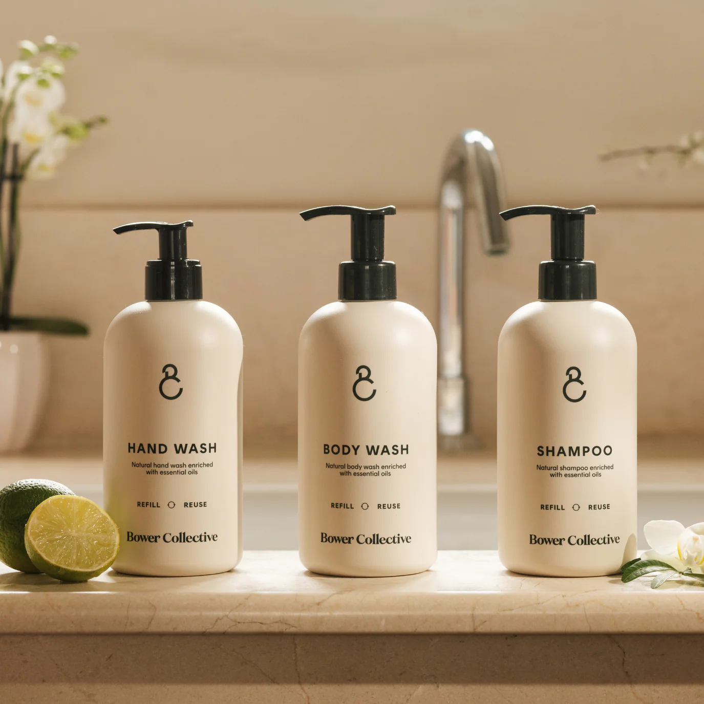 Recycled Pump Dispenser For Body Wash - 500ml - Image 3